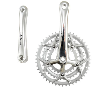 PEDALIER ROUTE TRIPLE 48-38-28D L170 STRONG IMPACT ALU "E" 9/10V (PLATEAUX EN ACIER)