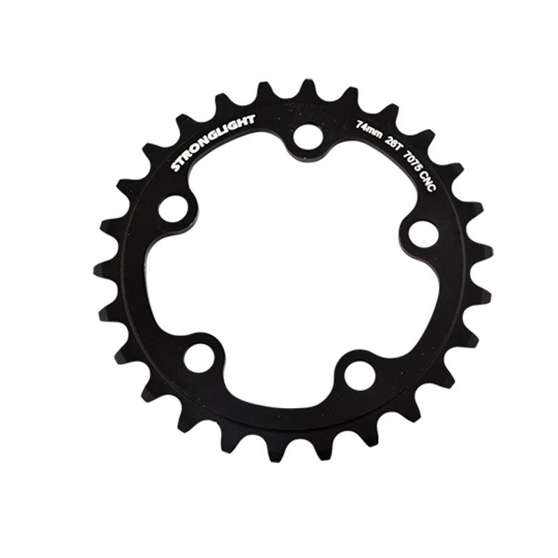 PLATEAU ROUTE DIAM 74 INTER 26DTS NOIR ALU 7075TRIPLE(COMP.SHIMANO/CAMPA)STRONG8/9/10V 5BR