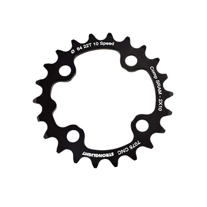 PLATEAU VTT DOUBLE DIAM  64 INTER 22DTS NOIR 4 BRANCHES ALU 7075 STRONG 10V SRAM XX+SHIMAN