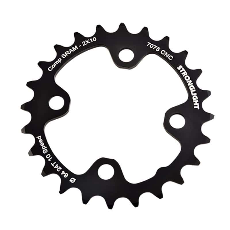 PLATEAU VTT DOUBLE DIAM  64 INTER 24DTS NOIR 4 BRANCHES ALU 7075 STRONG 10V SRAM XX+SHIMAN