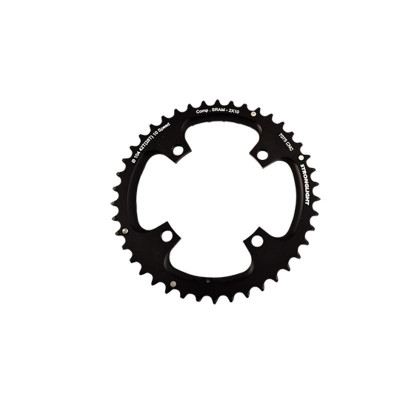 PLATEAU VTT DOUBLE DIAM 104 EXT.42DTS NOIR 4BR. ALU 7075 STRONG 10V SRAM (PLATEAU FILETE)