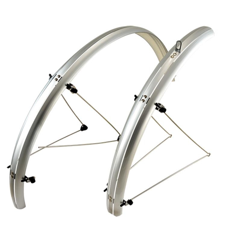 GARDE BOUE VTC 28'' STRONG PLASTIQUE A TRINGLES 48MM ARGENT (PR)