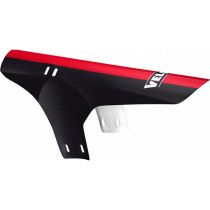 GARDE BOUE VTT AV VELOX NOIR/ROUGE FIXATION FOURCHE