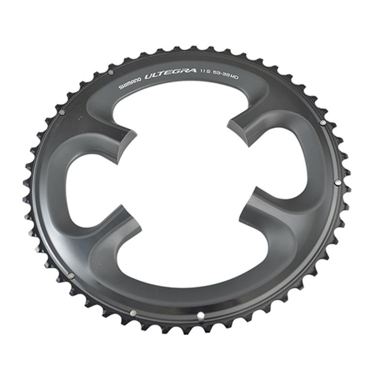 PLATEAU ROUTE DIAM 110 EXTER 53DTS GRIS SHIMANO ORIGINE ULTEGRA 6800 11V. (4 BRANCHES)