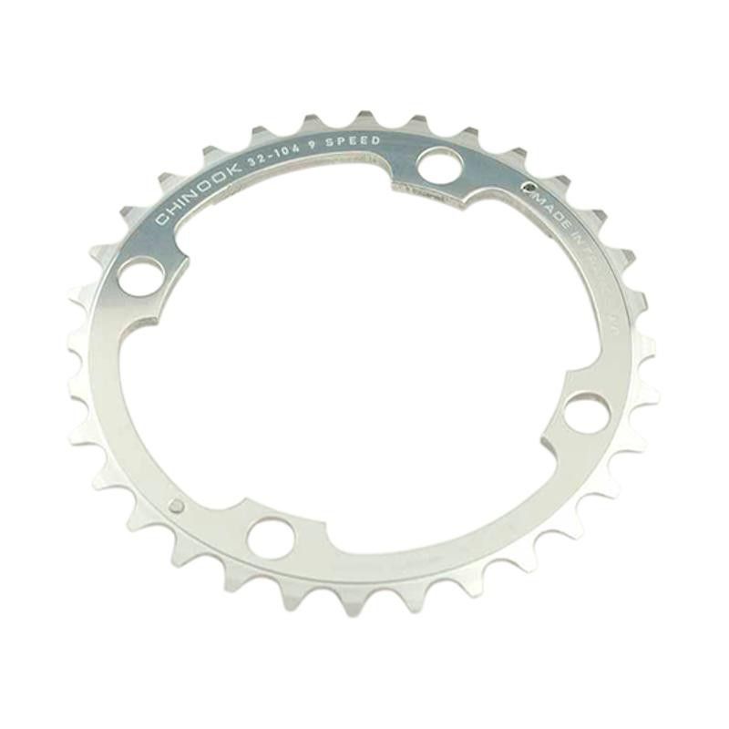 PLATEAU VTT TRIPLE DIAM  64 INTER 24DTS ARGENT 4 BRANCHES CHINOOK TA 9V