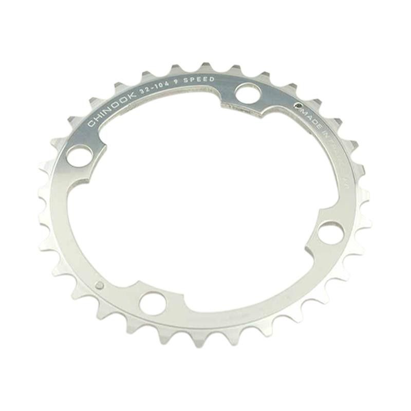 PLATEAU VTT TRIPLE DIAM 104 INTERM 32DTS ARGENT 4 BRANCHES CHINOOK TA 9V