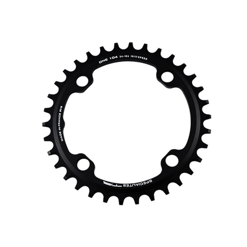 PLATEAU VTT MONO DIAM 104 EXTER 30DTS NOIR 4 BRANCHES TA ONE (COMP.1X10/11/12V) TT.MARQUES
