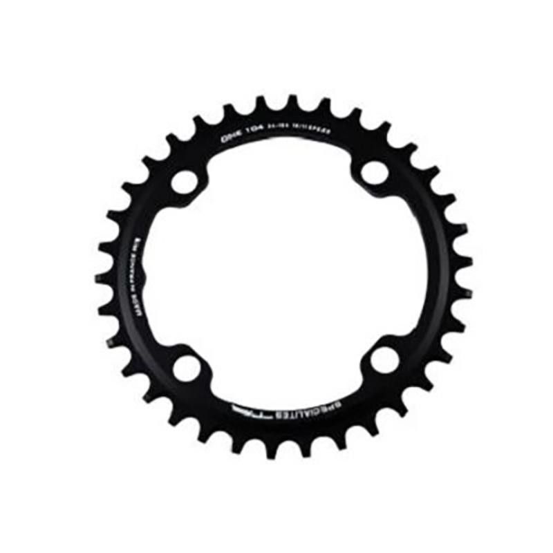 PLATEAU VTT MONO DIAM 104 EXTER 36DTS NOIR 4 BRANCHES TA ONE (COMP.1X10/11/12V) TT.MARQUES