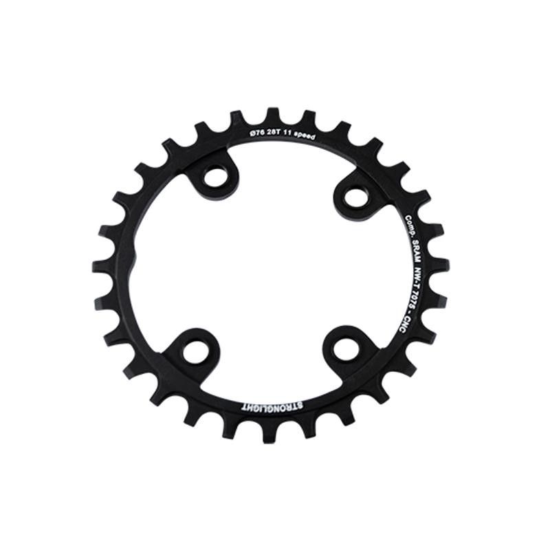 PLATEAU VTT MONO DIAM  76 EXTER 28DTS NOIR 4 BRANCHES ALU 7075 (COMP.1X11 SRAM XX1) STRONG