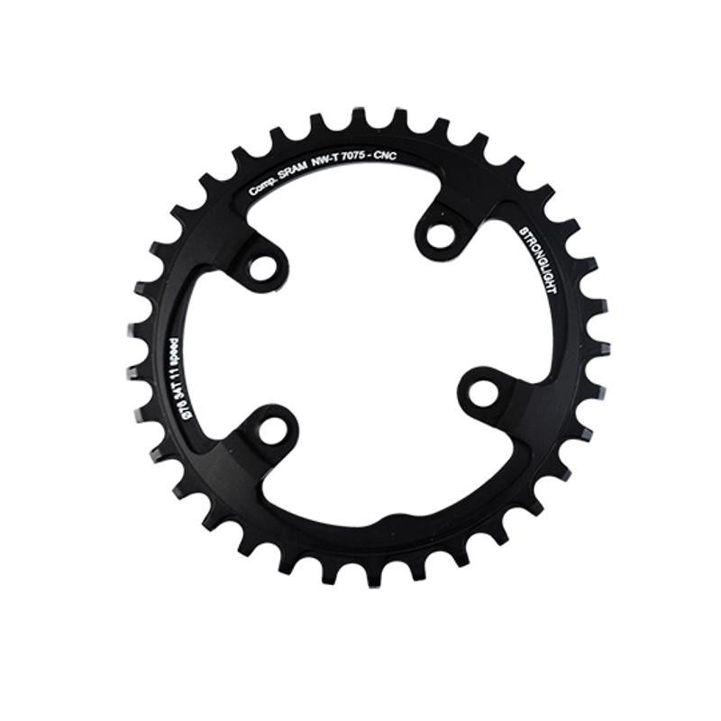 PLATEAU VTT MONO DIAM  76 EXTER 34DTS NOIR 4 BRANCHES ALU 7075 (COMP.1X11 SRAM XX1) STRONG
