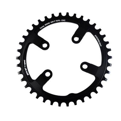 PLATEAU VTT MONO DIAM  76 EXTER 38DTS NOIR 4 BRANCHES ALU 7075 (COMP.1X11 SRAM XX1) STRONG