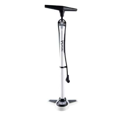 POMPE A PIED OPTIMIZ ACIER BLANC MANO 11 BARS DOUBLE TETE PLASTIQUE VS/VP