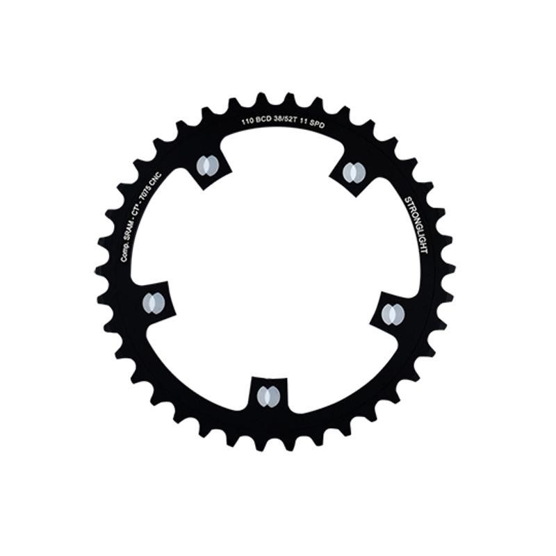PLATEAU ROUTE DIAM 110 INTER 38DTS NOIR CT2 (COMP. SRAM) STRONG 11V. 5 BRANCHES