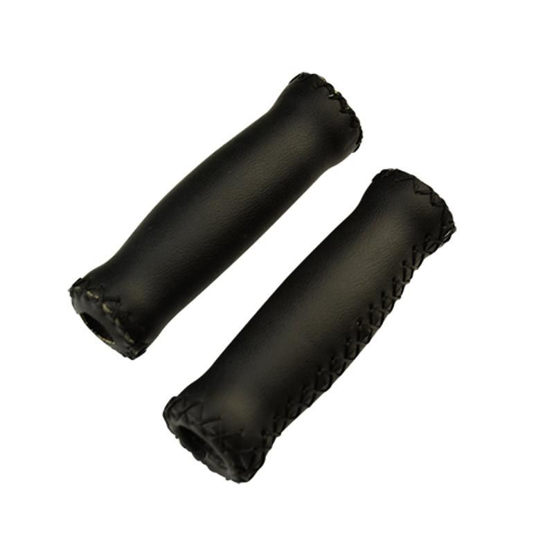 POIGNEE VELO OPTIMIZ IMITATION CUIR NOIR 127MM (PR)