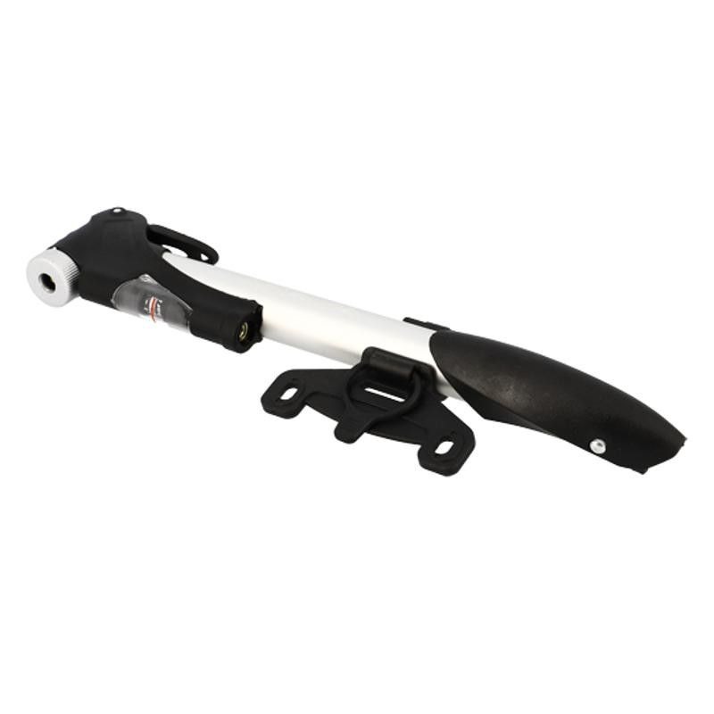 POMPE MINI OPTIMIZ ALU ARGENT A MANOMETRE PLASTIQUE VS/VP AVEC SUPPORT