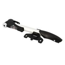 POMPE MINI OPTIMIZ ALU ARGENT A MANOMETRE PLASTIQUE VS/VP AVEC SUPPORT