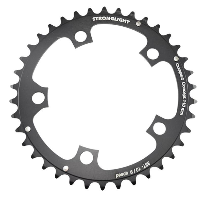 PLATEAU ROUTE DIAM 110 INTER 38DTS NOIR ALU 5083 STRONG 10/9V. 5 BRANCHES