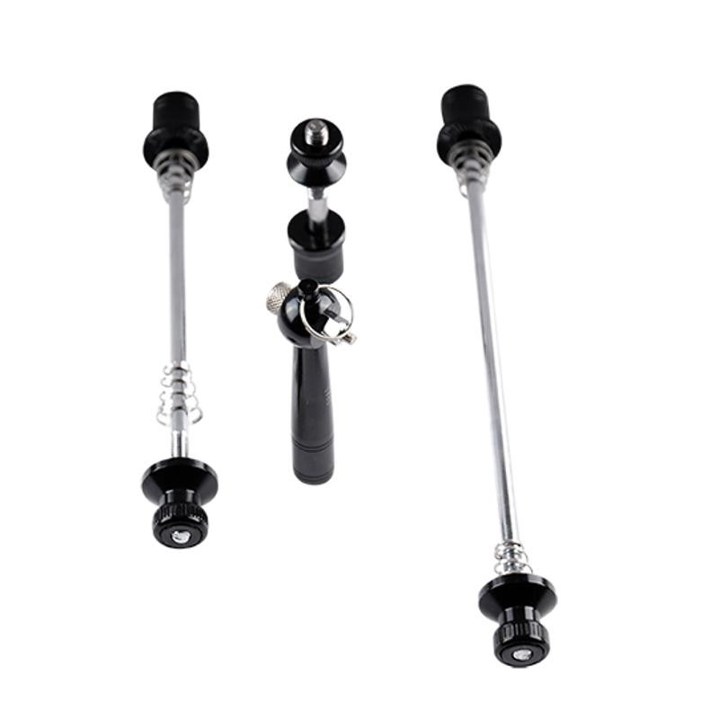 Blocage Rapide De Roue Vélo Avant/arrière - Fermeture Rapide Individuelle, Compatible VTT, Route, VTC, Ville - Noir, Longueur Axe 108mm Avant Et 145mm Arrière