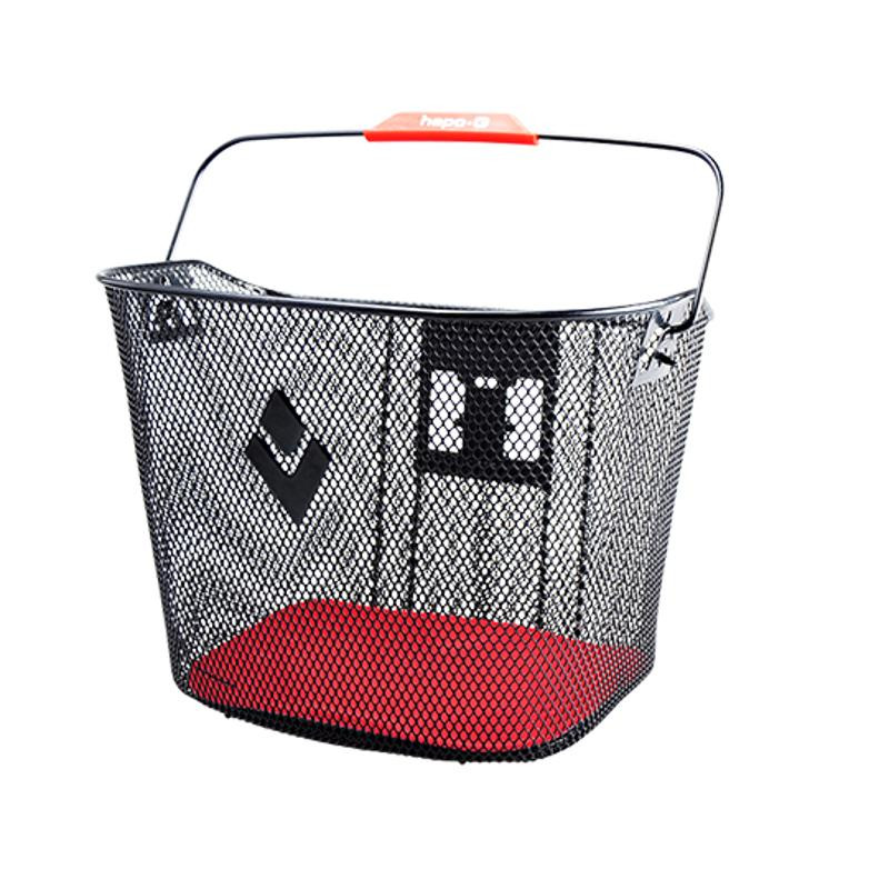 PANIER AV A CLIPS ACIER MAILLE XXL NOIR 340X250X260 (FIXATION MTS3-EBIKE) - PRIX NET