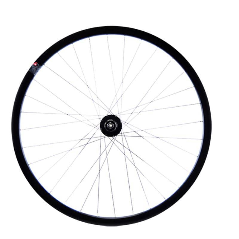 ROUE ROUTE 700 AR BLOCAGE K7 JANTE NOIR MACH1 GRAVEL. MOYEU SHIMANO M475 DISQUE 6T 9/10V