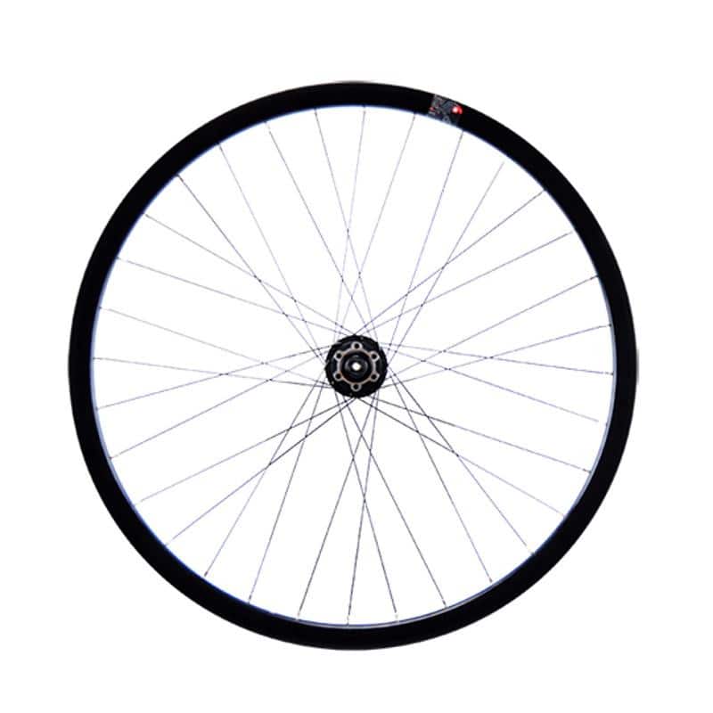 ROUE ROUTE 700 AV BLOCAGE JANTE NOIR MACH1 GRAVEL. MOYEU SHIMANO M475 DISQUE 6T