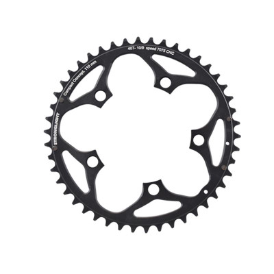 PLATEAU ROUTE DIAM 110 EXTER 46DTS NOIR ALU 7075 STRONG 10/9V.  5 BRANCHES
