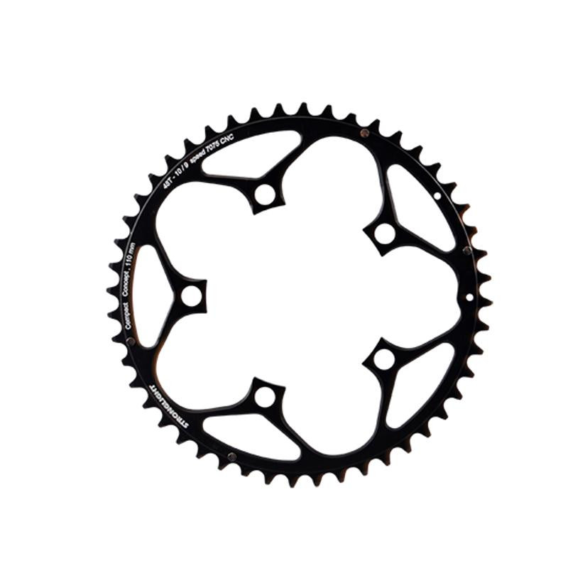 PLATEAU ROUTE DIAM 110 EXTER 48DTS NOIR ALU 7075 STRONG 10/9V.  5 BRANCHES