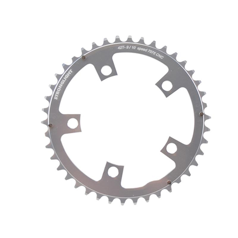 PLATEAU ROUTE DIAM 110 INTERM 42DTS ARGENT ALU 7075 STRONG FISSION 10/9V. 5 BRANCHES