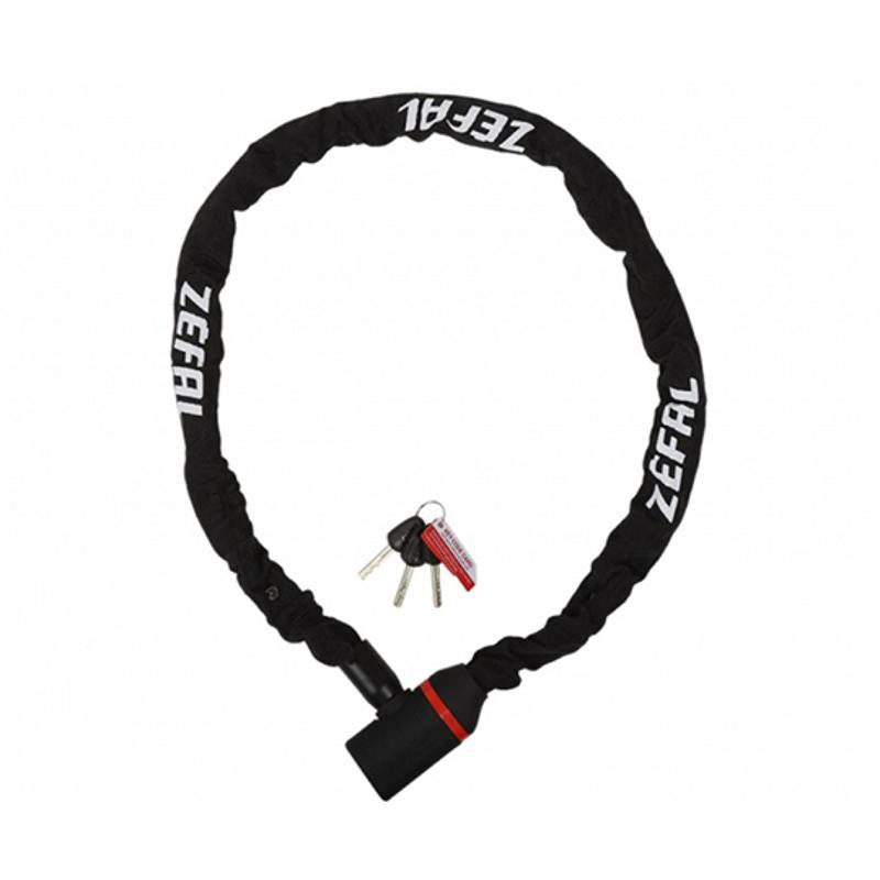 ANTIVOL VELO CHAINE A CLE D8 X 1.20M ZEFAL K TRAZ M 14 NOIR (RECOMMANDE FUB)