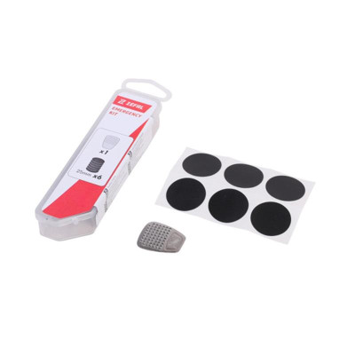 NECESSAIRE REP/RUSTINE ZEFAL EMERGENCY 6 PIECES AUTOCOLLANTES/GRATTOIR (BOITE)