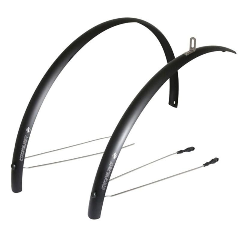GARDE BOUE VTC 28'' STRONG R'LIGHT ALU A TRINGLES 55MM NOIR MAT (PR)