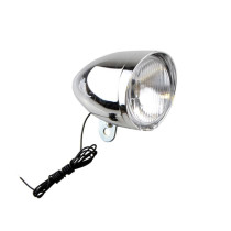 ECLAIRAGE  VELO AV/PROJECTEUR HALOGENE POUR DYNAMO TYPE HOLLANDAIS CHROME
