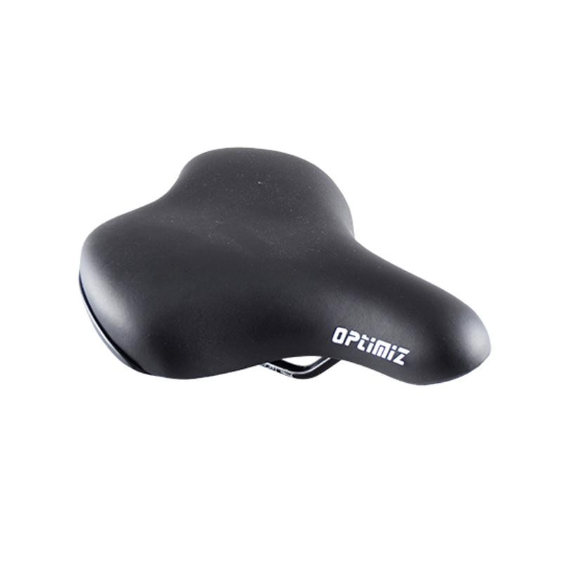 SELLE LOISIR OPTIMIZ CONFORT MIXTE NOIR RAIL ACIER (251 X 283MM)