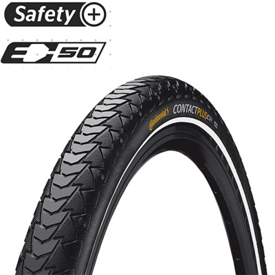 PNEU VTT/URBAIN 29X1.75 TR CONTINENTAL CONTACT PLUS TT NOIR (47-622) E-BIKE/VAE 50KM/H