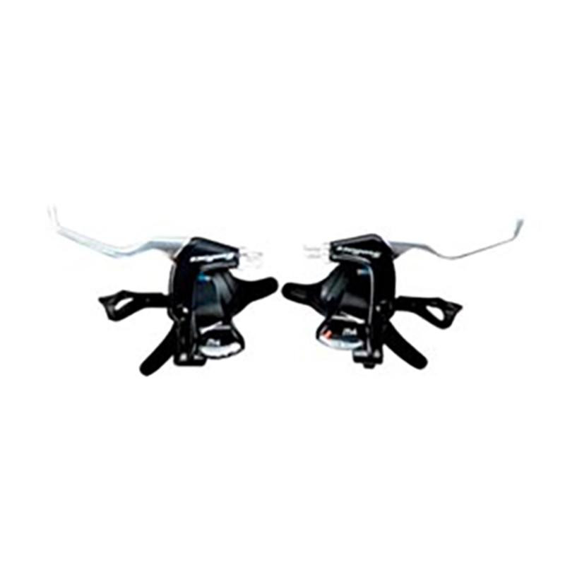 LEVIER/MANETTE VTT 7VX3. SUNRACE MT400 V BRAKE ALU NOIR 2 DOIGTS COMPT. SHIMANO (PR)