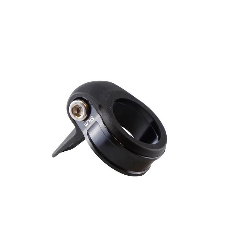 COLLIER TIGE DE SELLE VTT/VTC D31.8 MM NOIR ALU 6061 AVEC PROTECTEUR RESINE