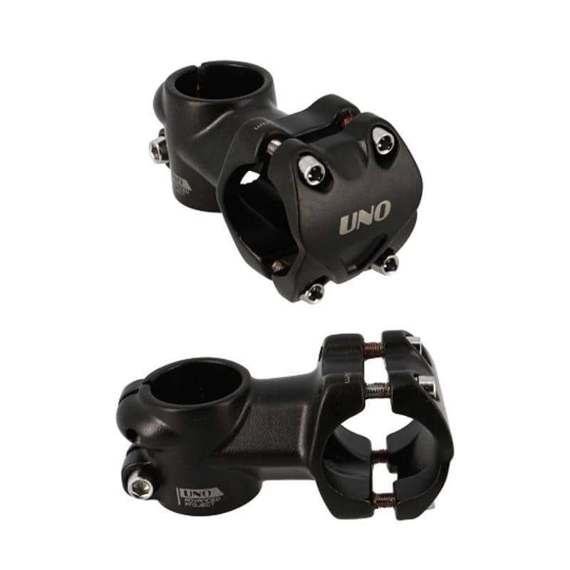 POTENCE ROUTE/VTT AHEAD SET 1''1/8 L55 UNO ALU NOIR MAT ANGLE 0° (CINTRE 31.8)