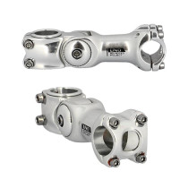 POTENCE REGLABLE AHEAD SET 1"+1"1/8 L110 UNO ALU ARGENT 0 A 60° (CINTRE 25.4)