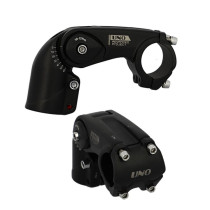 POTENCE REGLABLE AHEAD SET 1''1/8 L90 UNO ALU 6061 NOIR HT 62MM 0/+60° (CINTRE 31.8)