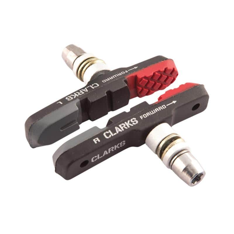 PORTE PATIN VTT CLARKS A VIS V-BRAKE ASYMETRIQUE TRI-GOMME 72MM NOIR/ROUGE/GRIS (PR)