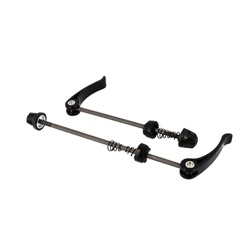 BLOCAGE RAPIDE ROUE OPTIMIZ TIGE ACIER LEVIER ALU - NOIR (AVANT+ARRIERE)
