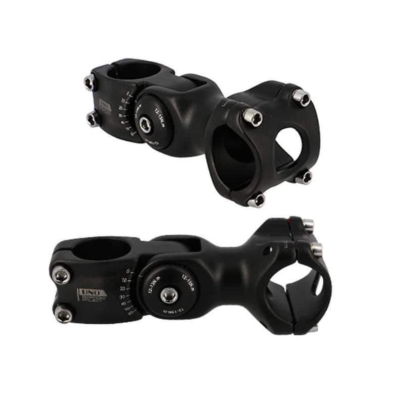 POTENCE REGLABLE AHEAD SET 1"1/8 L95 UNO ALU NOIR 0 A 60° (CINTRE 31.8)