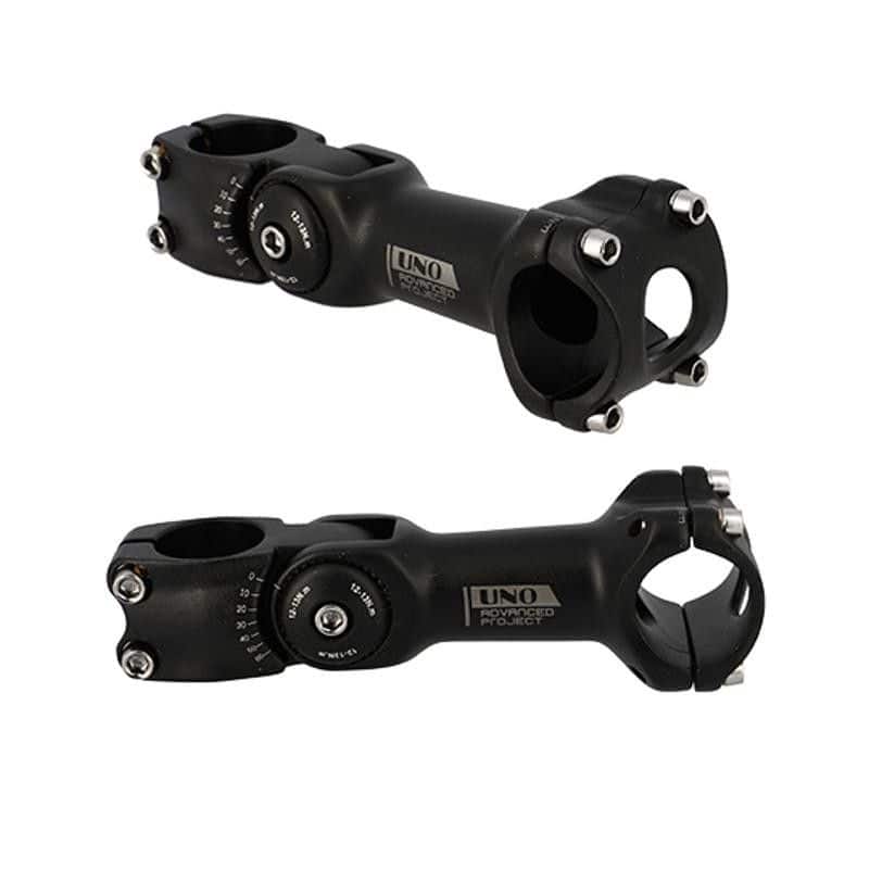 POTENCE REGLABLE AHEAD SET 1"1/8 L125 UNO ALU NOIR 0 A 60° (CINTRE 31.8)