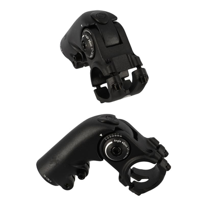 POTENCE REGLABLE AHEAD SET 1''1/8 L60 ERGOTEC OCTOPUS AHEAD 50 ALU NOIR 0/+60° (CINTRE 31.