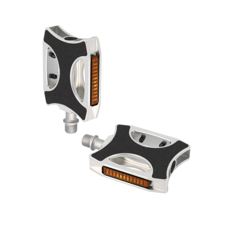 PEDALE CITY/URBAIN ALU ERGOTEC EP URBAN ARGENT SURFACE ANTI DERAPANTE D 9/16 (PR)
