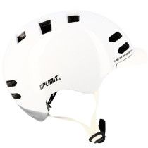 CASQUE URBAIN OPTIMIZ O370 BLANC BRILLANT IN MOLD T.S (LED ET CLIGNO INTEGRE) - PRIX NET