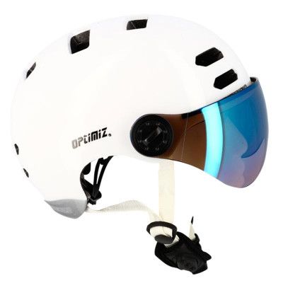 CASQUE URBAIN OPTIMIZ O390 BLANC BRILLANT IN MOLD T.L (CLIGNO/BLUETOOTH) PRIX NET