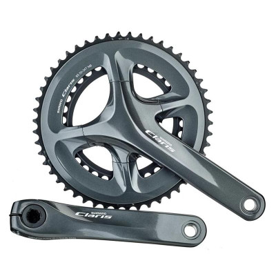 PEDALIER ROUTE COMPACT 50-34D L170 SHIMANO CLARIS R2000 GRIS FONCE 8V.