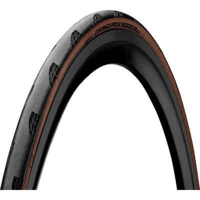 PNEU ROUTE 700X25 TS CONTINENTAL GP 5000S TUBELESS READY NOIR/MARRON TRANSPARENT (25-622)