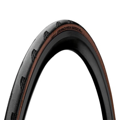 PNEU ROUTE 700X32 TS CONTINENTAL GP 5000S TUBELESS READY NOIR/MARRON TRANSPARENT (32-622)